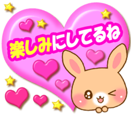 Baby rabbit love sticker sticker #6826682