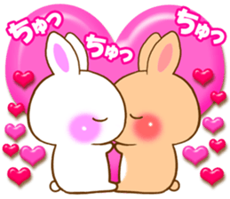 Baby rabbit love sticker sticker #6826684