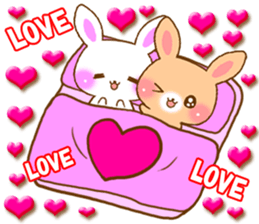 Baby rabbit love sticker sticker #6826686