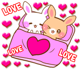 Baby rabbit love sticker sticker #6826686