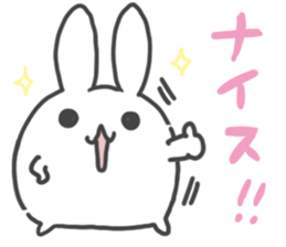 Daruma rabbit by peco sticker #6829481