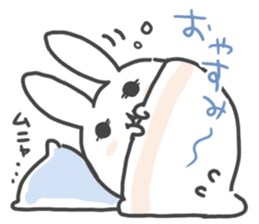 Daruma rabbit by peco sticker #6829486