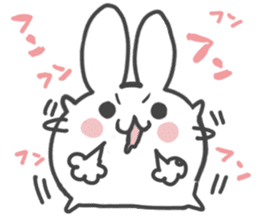 Daruma rabbit by peco sticker #6829502