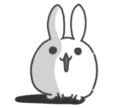 Daruma rabbit by peco sticker #6829512
