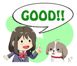 Shin Tzu dog that speaks the Kyoto valve sticker #6830852