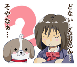 Shin Tzu dog that speaks the Kyoto valve sticker #6830861