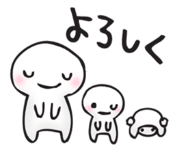 trio of the round face and white sticker #6831093