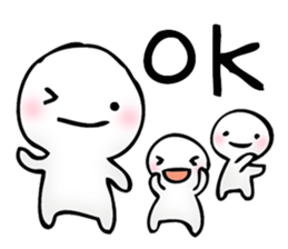 trio of the round face and white sticker #6831095