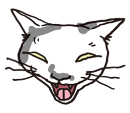 Feeling of  white  and  black cat sticker #6831127