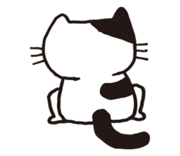 Feeling of  white  and  black cat sticker #6831132