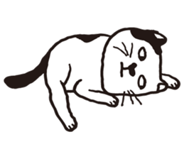 Feeling of  white  and  black cat sticker #6831133