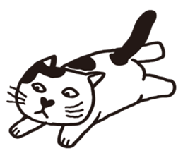 Feeling of  white  and  black cat sticker #6831134