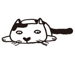 Feeling of  white  and  black cat sticker #6831135
