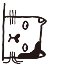 Feeling of  white  and  black cat sticker #6831136