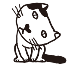 Feeling of  white  and  black cat sticker #6831137