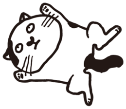 Feeling of  white  and  black cat sticker #6831139
