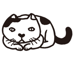 Feeling of  white  and  black cat sticker #6831140