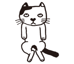 Feeling of  white  and  black cat sticker #6831141