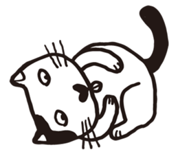 Feeling of  white  and  black cat sticker #6831142
