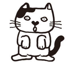 Feeling of  white  and  black cat sticker #6831143