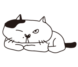 Feeling of  white  and  black cat sticker #6831148