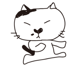 Feeling of  white  and  black cat sticker #6831149
