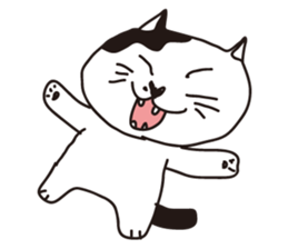 Feeling of  white  and  black cat sticker #6831150