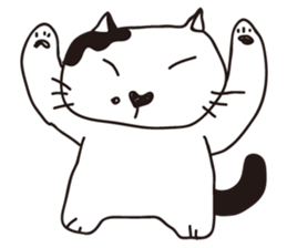 Feeling of  white  and  black cat sticker #6831151