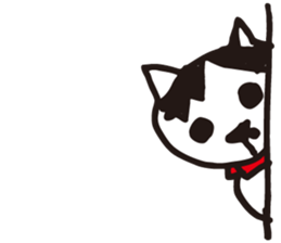 Feeling of  white  and  black cat sticker #6831152