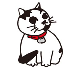 Feeling of  white  and  black cat sticker #6831153