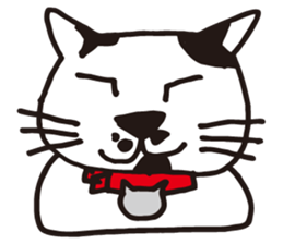 Feeling of  white  and  black cat sticker #6831156