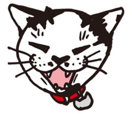 Feeling of  white  and  black cat sticker #6831157