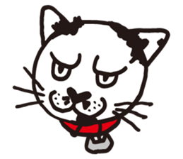 Feeling of  white  and  black cat sticker #6831159