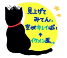 Riru of a black cat 2 sticker #6832500