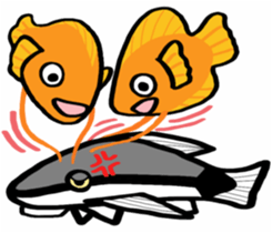 In the aquarium<Together with tank mate> sticker #6833574