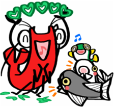 In the aquarium<Together with tank mate> sticker #6833580