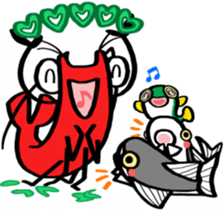 In the aquarium<Together with tank mate> sticker #6833580