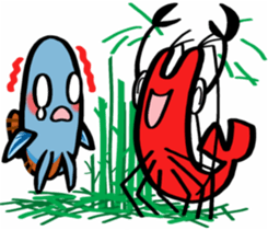 In the aquarium<Together with tank mate> sticker #6833581