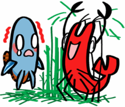 In the aquarium<Together with tank mate> sticker #6833581