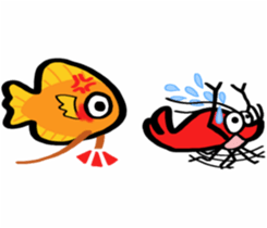 In the aquarium<Together with tank mate> sticker #6833582