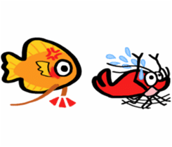 In the aquarium<Together with tank mate> sticker #6833582