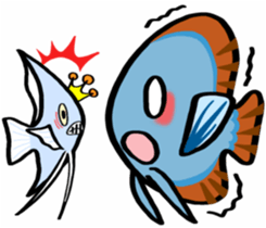 In the aquarium<Together with tank mate> sticker #6833593