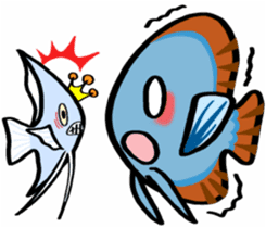 In the aquarium<Together with tank mate> sticker #6833593