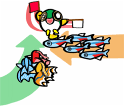 In the aquarium<Together with tank mate> sticker #6833596