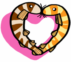 In the aquarium<Together with tank mate> sticker #6833600