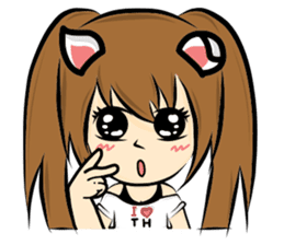 Cat ear Neneko. sticker #6834433