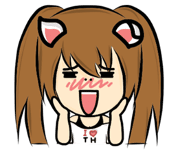 Cat ear Neneko. sticker #6834435