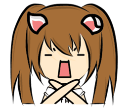 Cat ear Neneko. sticker #6834437