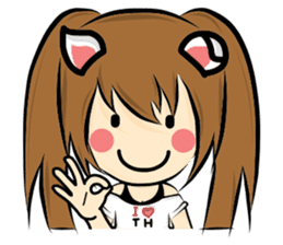 Cat ear Neneko. sticker #6834438