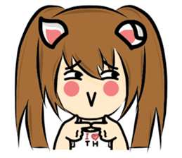 Cat ear Neneko. sticker #6834439